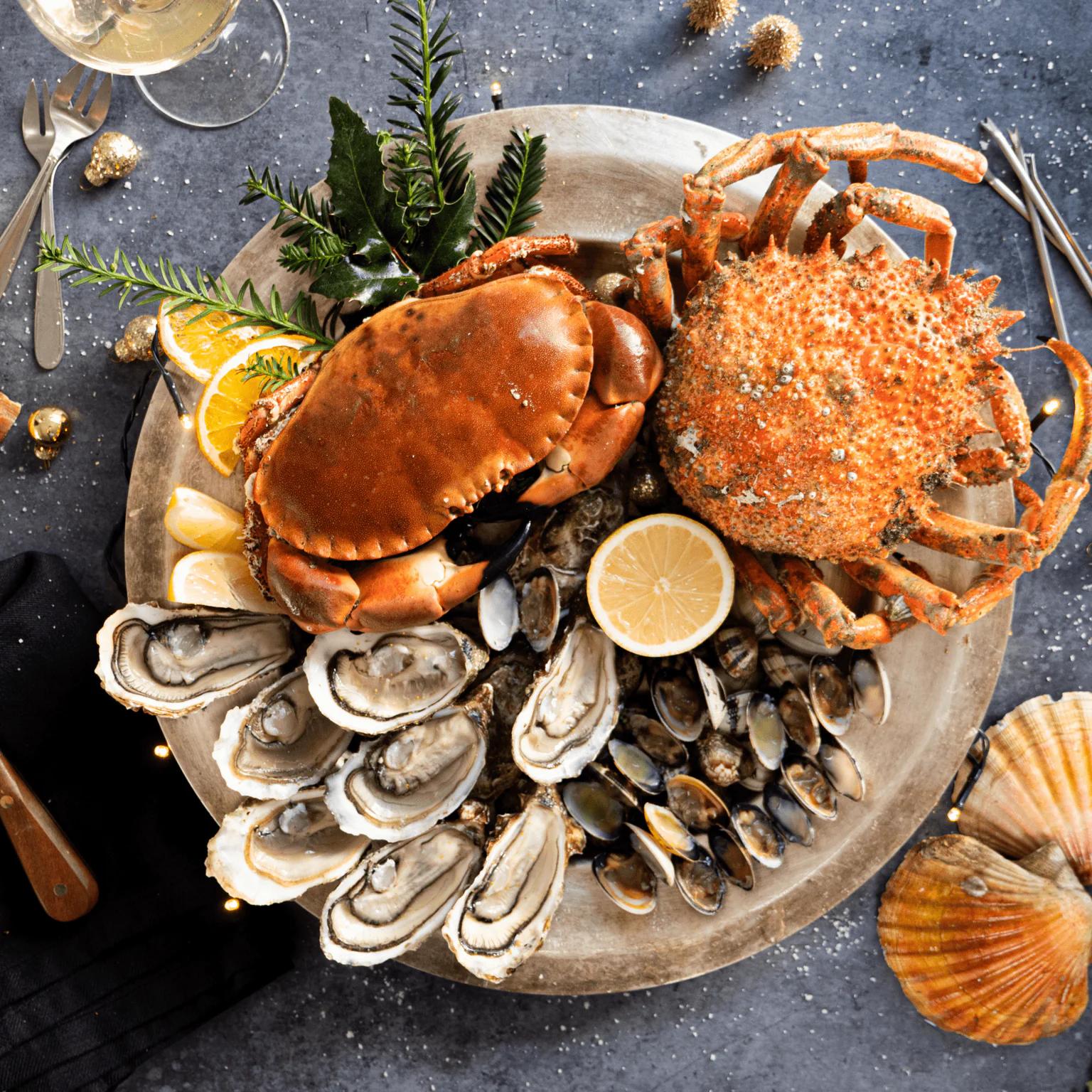 Plateau de fruits de mer durable : coquillages et crustacés pour les fêtes de fin d'année
